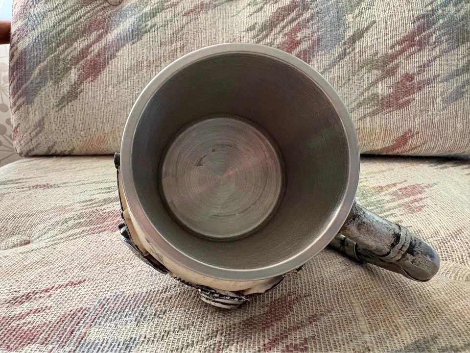 Steampunk Cyborg Skull Coffee Mug – 3D Gears & Pipes Tankard - photo 3