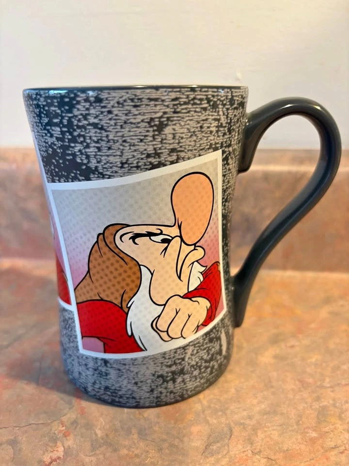 Disney Parks Exclusive Grumpy Coffee Mug - 3-Sided Comic Panel