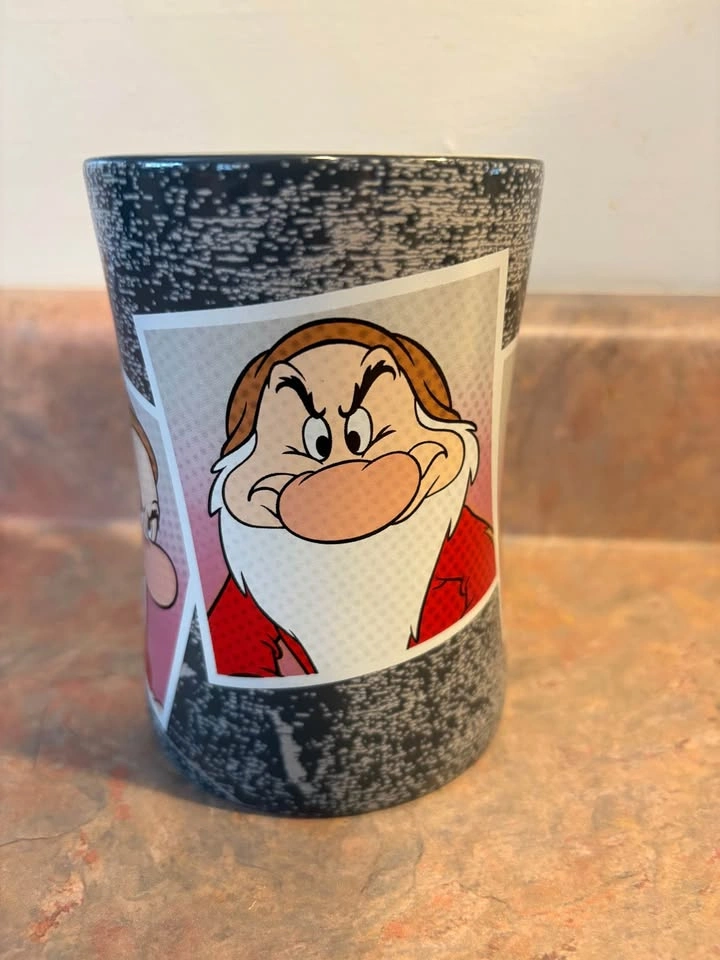 Disney Parks Exclusive Grumpy Coffee Mug - 3-Sided Comic Panel - photo 2