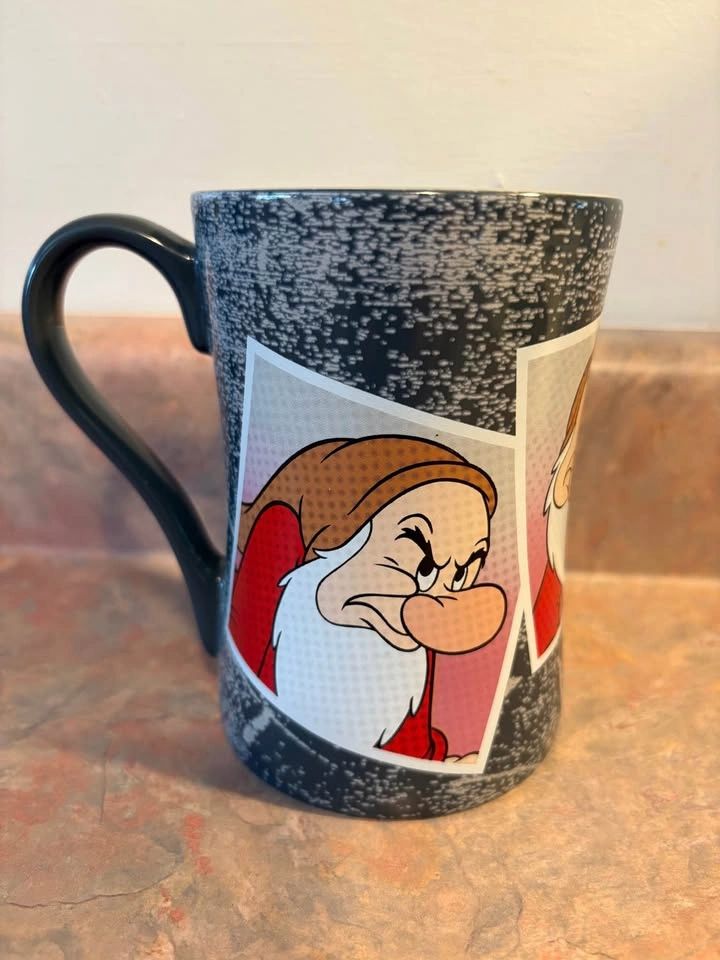 Disney Parks Exclusive Grumpy Coffee Mug - 3-Sided Comic Panel - photo 3