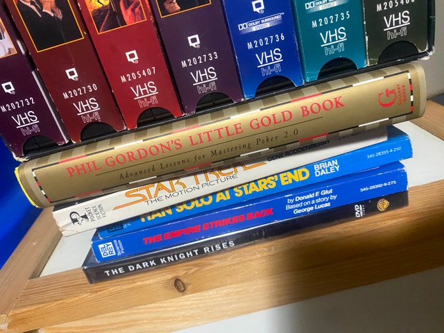 James Bond VHS Collection and Assorted Books