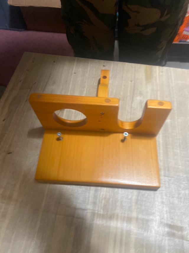 Wooden Baseball Bat and Ball Wall Mount