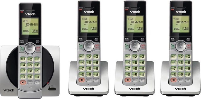 VTech DECT 6.0 Four-Handset Cordless Phones with Caller ID