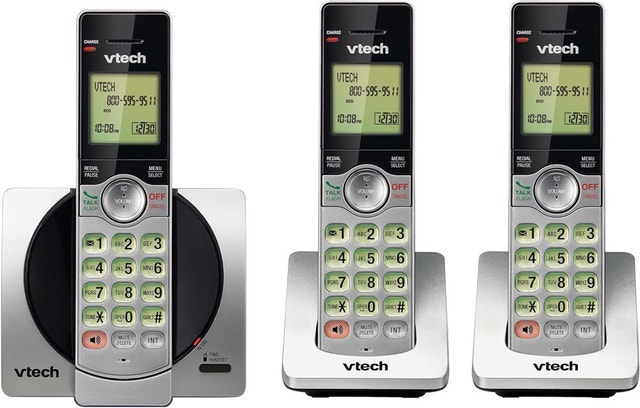 VTech 3 Handset Cordless Phone, Backlit, Call Block