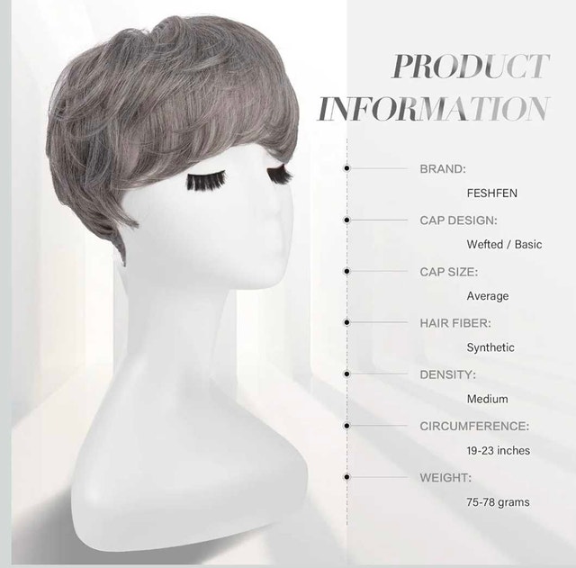 Salt and Pepper Pixie Cut Wig - photo 2
