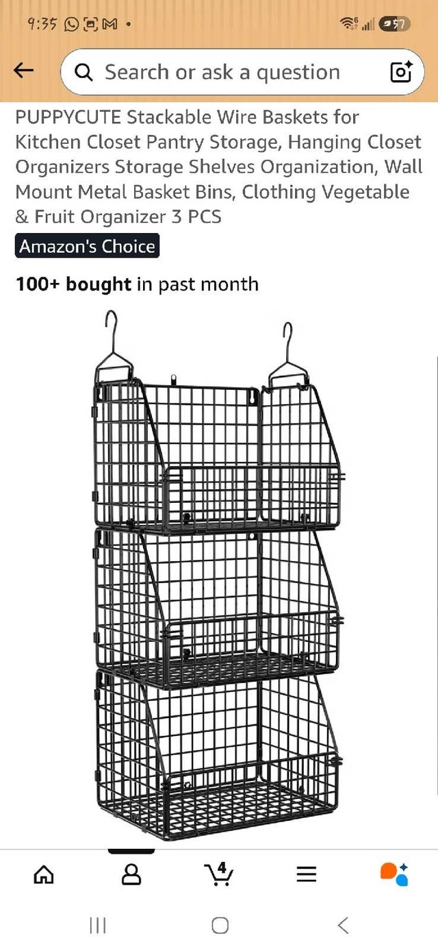 Stackable Wire Baskets
