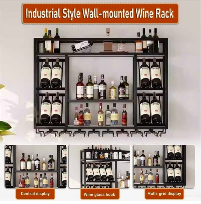 3-Tier Wall Mounted Wine Rack - photo 4