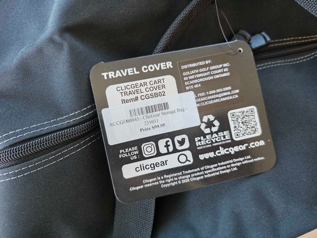 Clicgear Cart Travel Cover – FITS ALL CARTS - photo 4