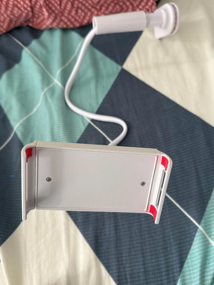 White Flexible Gooseneck Phone Holder with Desk Clamp - photo 2