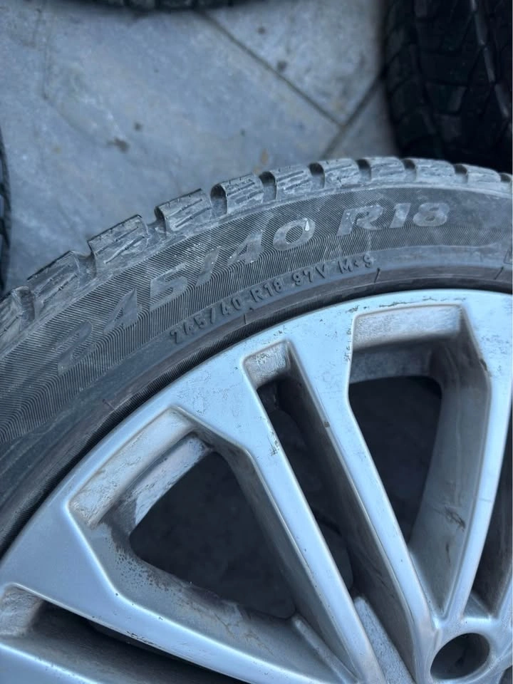 245/40/18 OEM Audi Rims on Winter Tires - photo 2