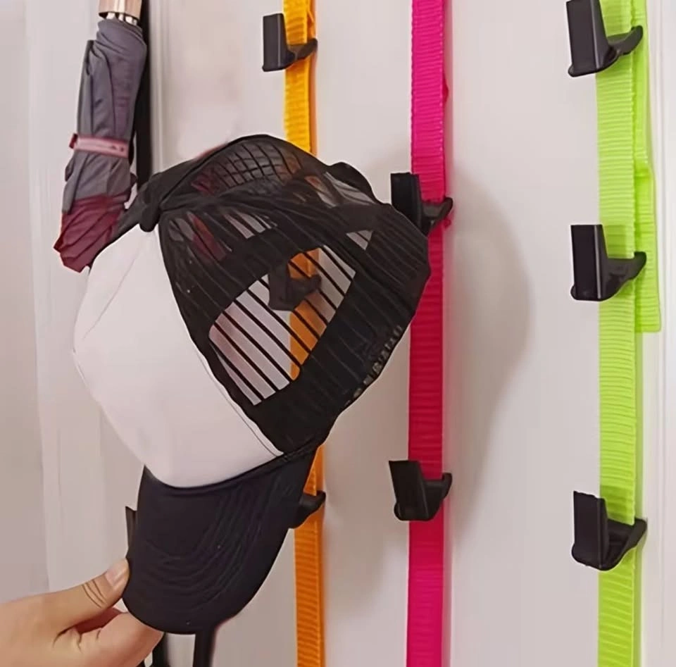 Brand New Black Baseball Cap Hat Bag Rack With Door Hooks - photo 3