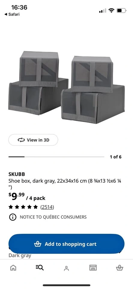 IKEA shoe box