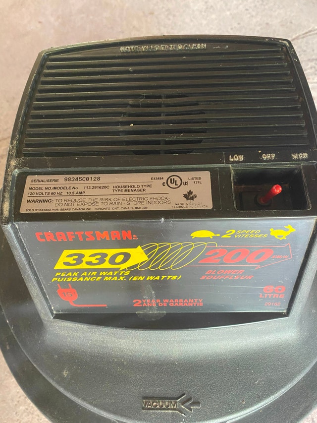 Craftsman 60L (16G) 2-Speed Wet/Dry Shop Vac with Blower - photo 2