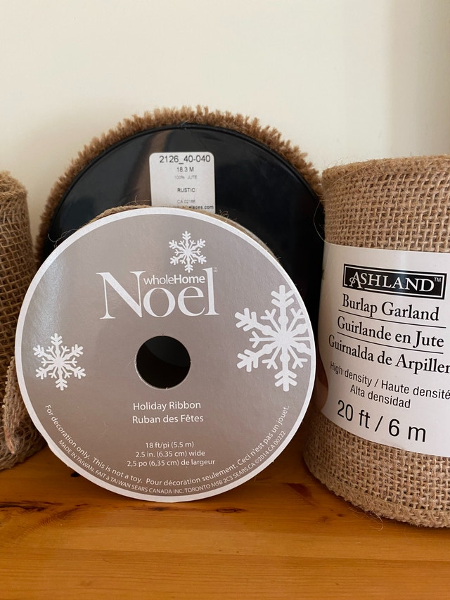 NEW-Burlap and jute ribbon lot-measurements in description-$80 - photo 3