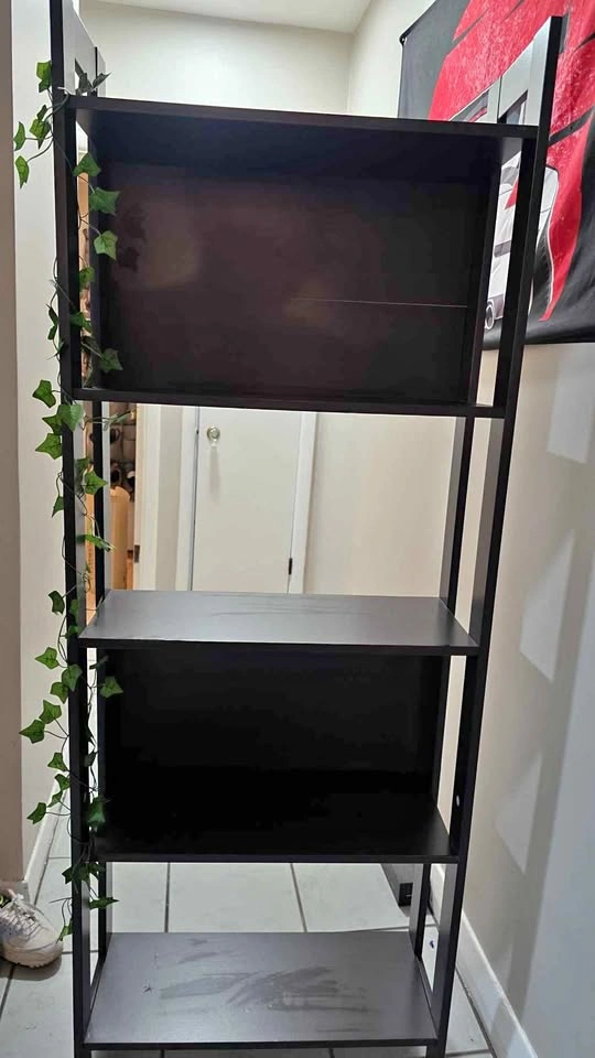 Black 4-Tier Bookshelf / Storage Shelf – Excellent Condition