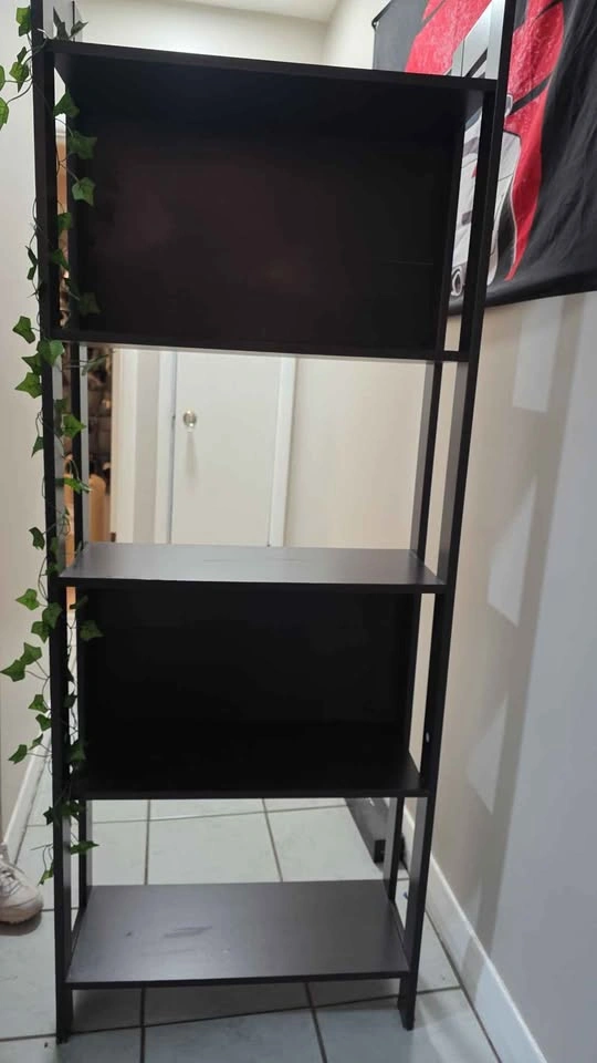 Black 4-Tier Bookshelf / Storage Shelf – Excellent Condition - photo 2