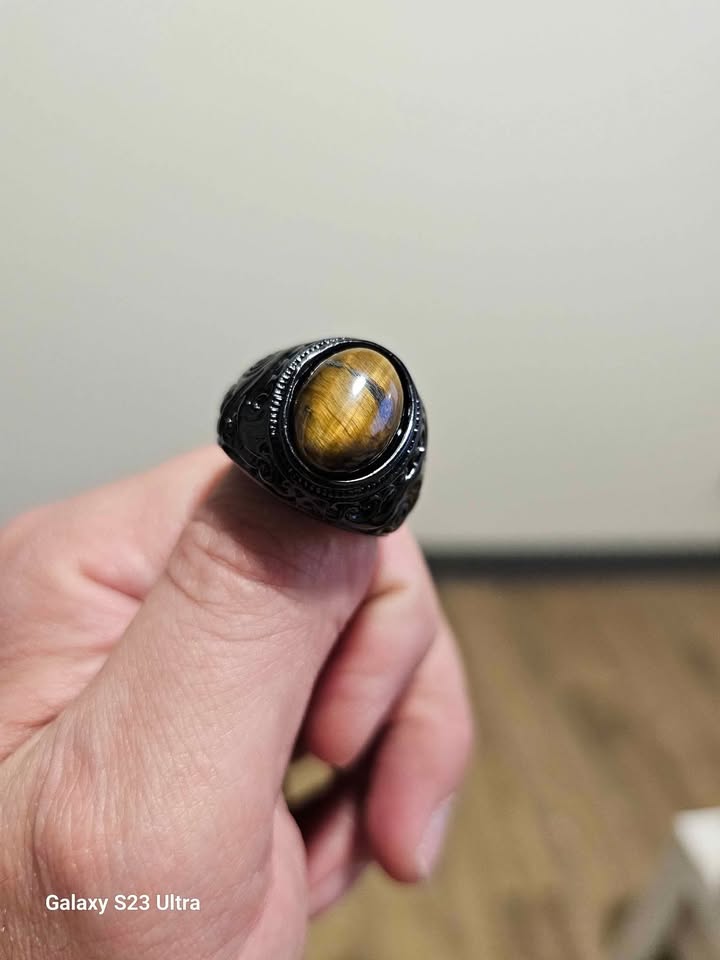 Vintage Black Stainless Steel Rings For Men - photo 2