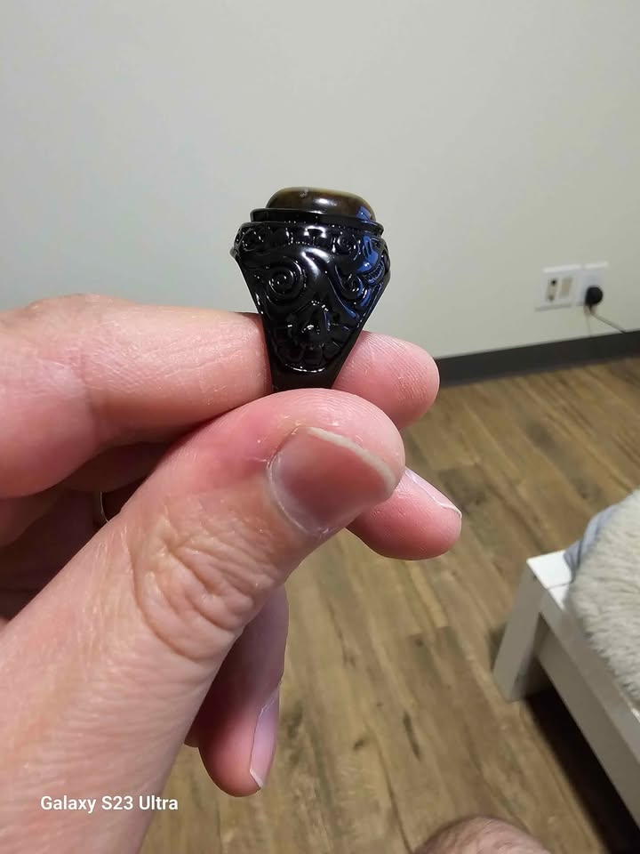 Vintage Black Stainless Steel Rings For Men - photo 4