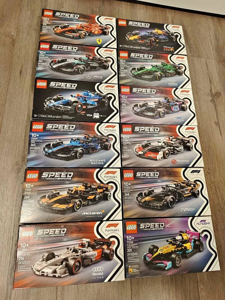 BNIB LEGO F1 Speed Champions Sets - 12 sets