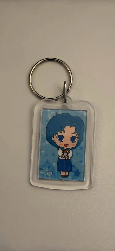 Jigglypuff, Sailor Mercury, Axolotl keychains - photo 2