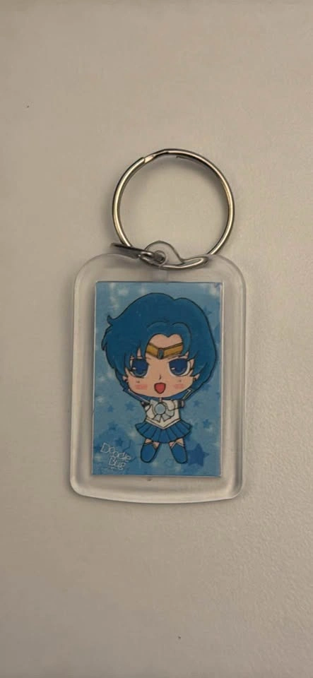 Jigglypuff, Sailor Mercury, Axolotl keychains - photo 3