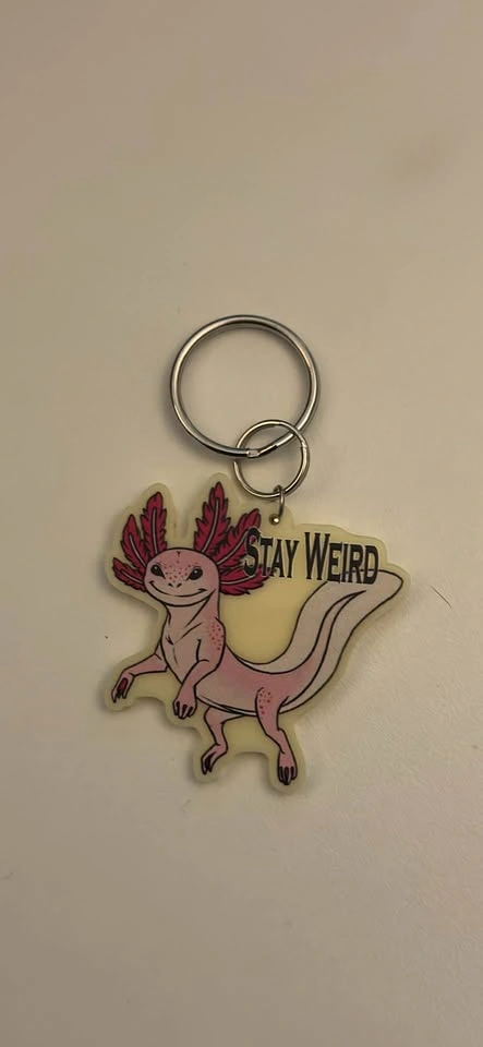 Jigglypuff, Sailor Mercury, Axolotl keychains - photo 4