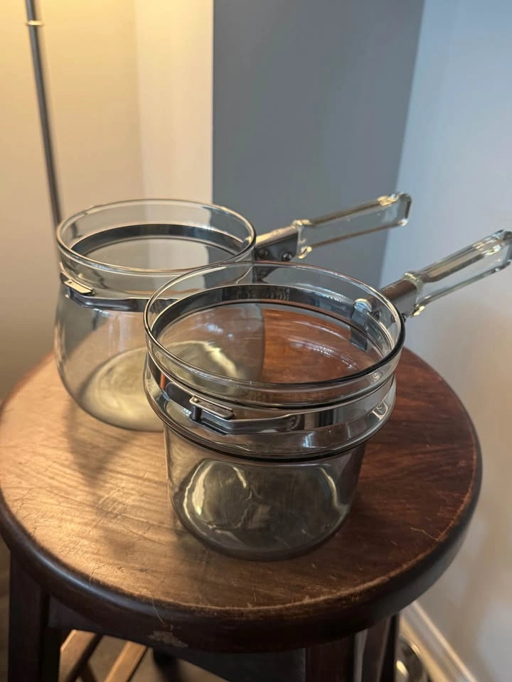 Vintage Pyrex Flameware Glass Double Boiler (no lid) - photo 2