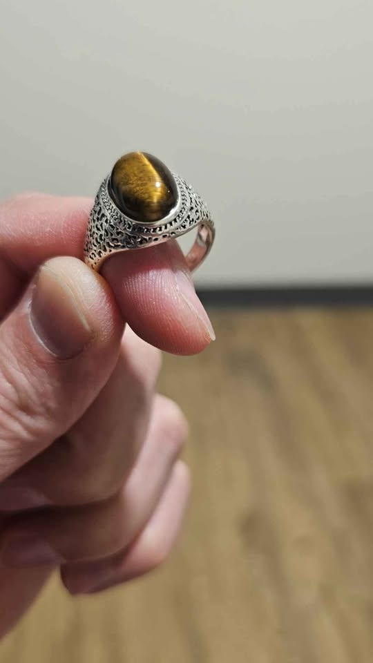 Fashionable Vintage Hollow Out Men's Date Ring - photo 2