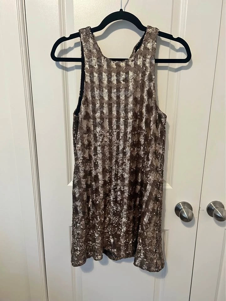 Talula Aritzia gold sequin dress - XS