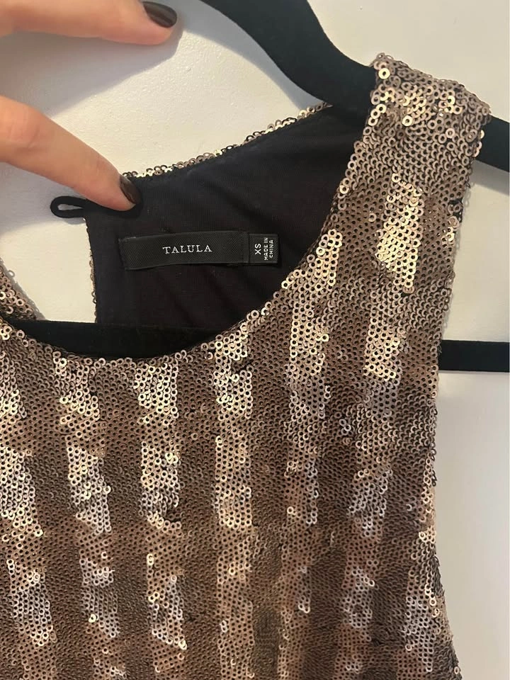 Talula Aritzia gold sequin dress - XS - photo 4