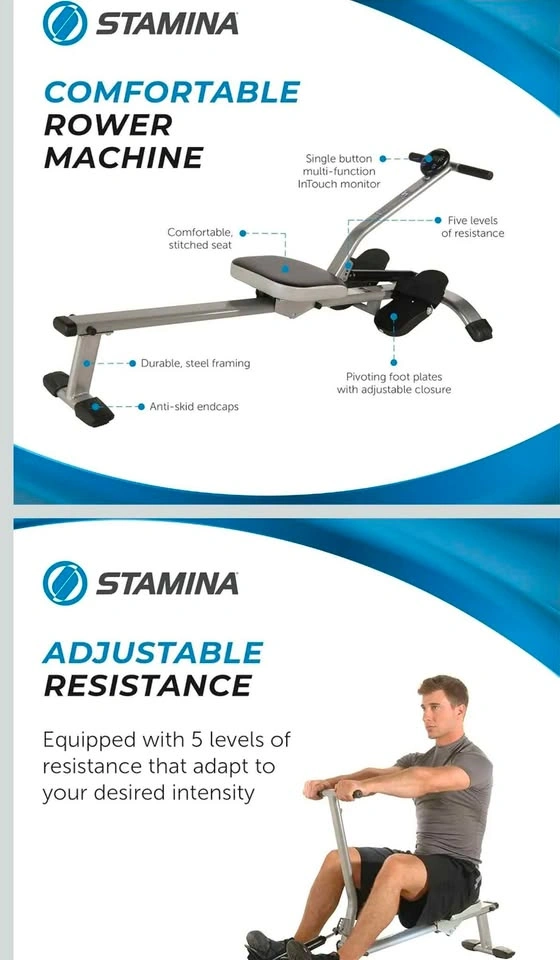 Stamina in Motion rowing machine - photo 3