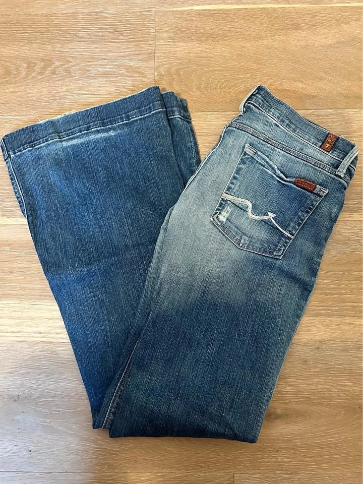7 for all mankind - wide leg flare/bell bottoms - size 29