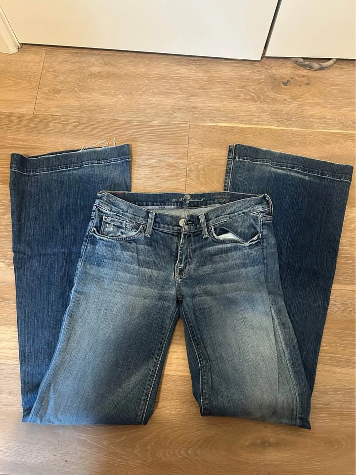 7 for all mankind - wide leg flare/bell bottoms - size 29 - photo 2