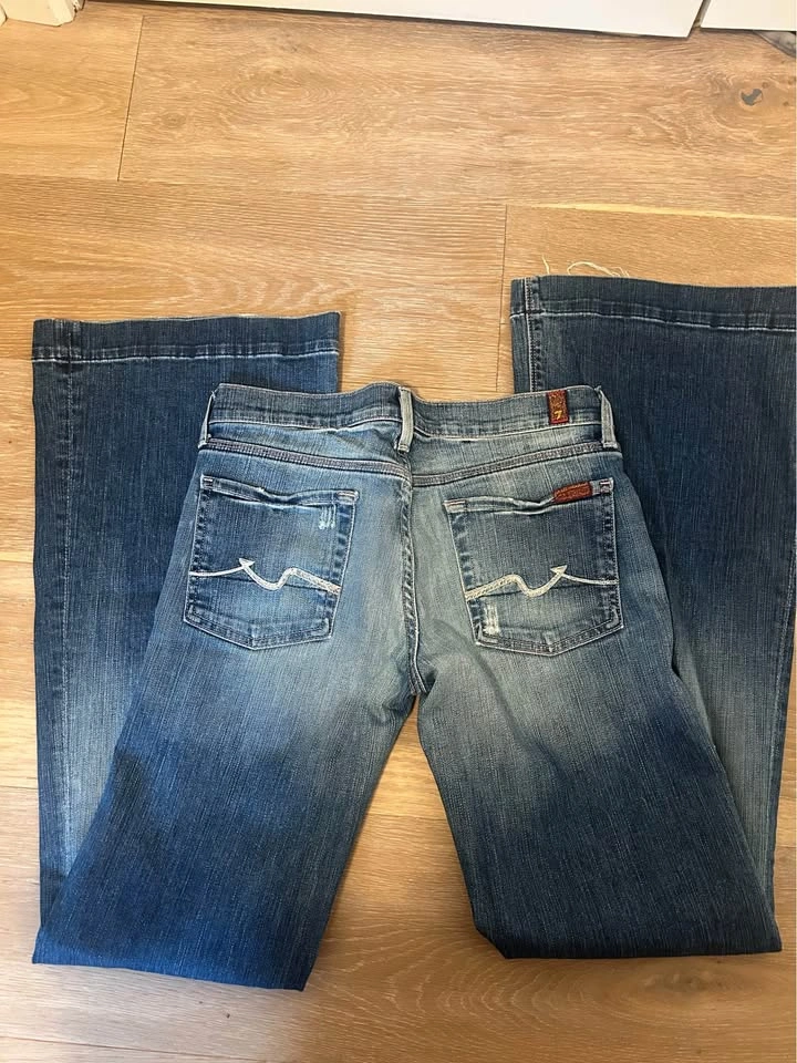 7 for all mankind - wide leg flare/bell bottoms - size 29 - photo 3