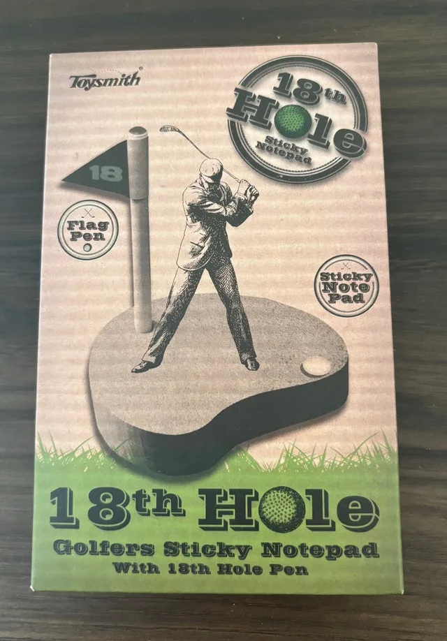 18th Hole Golfers Sticky Notepad