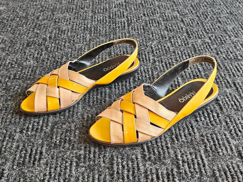 Markio Italy Woven Leather Slingback Women Sandals - Size 5.5