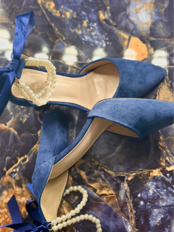 Blue pearl high heels - photo 2
