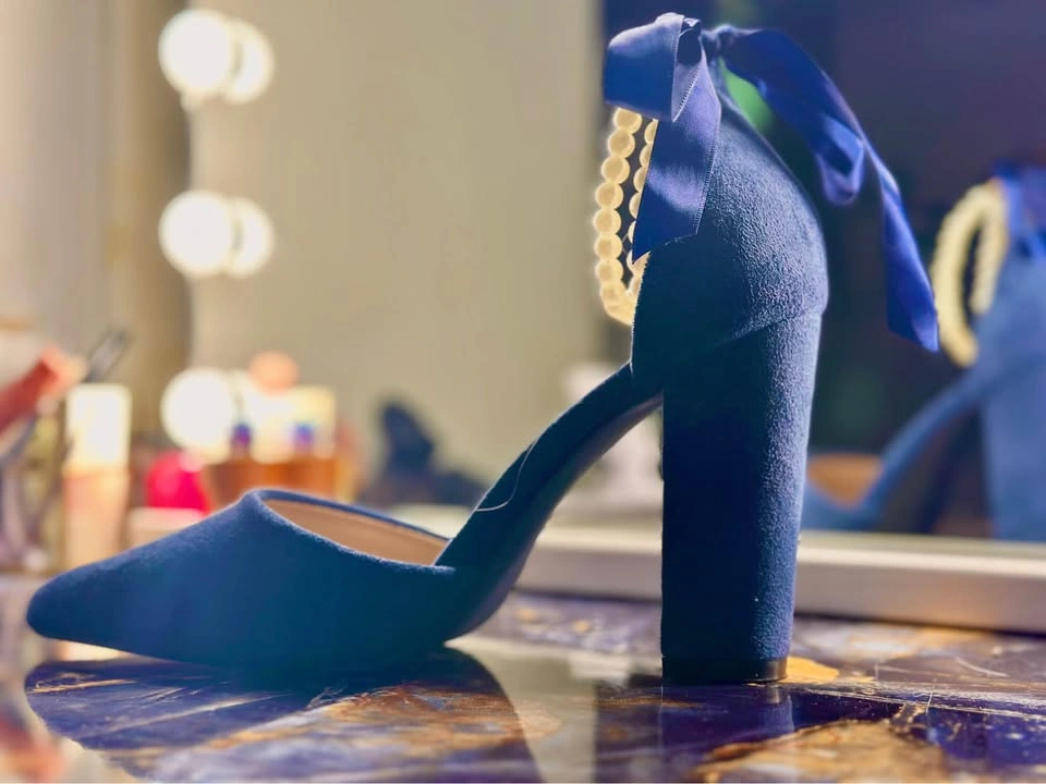 Blue pearl high heels - photo 5