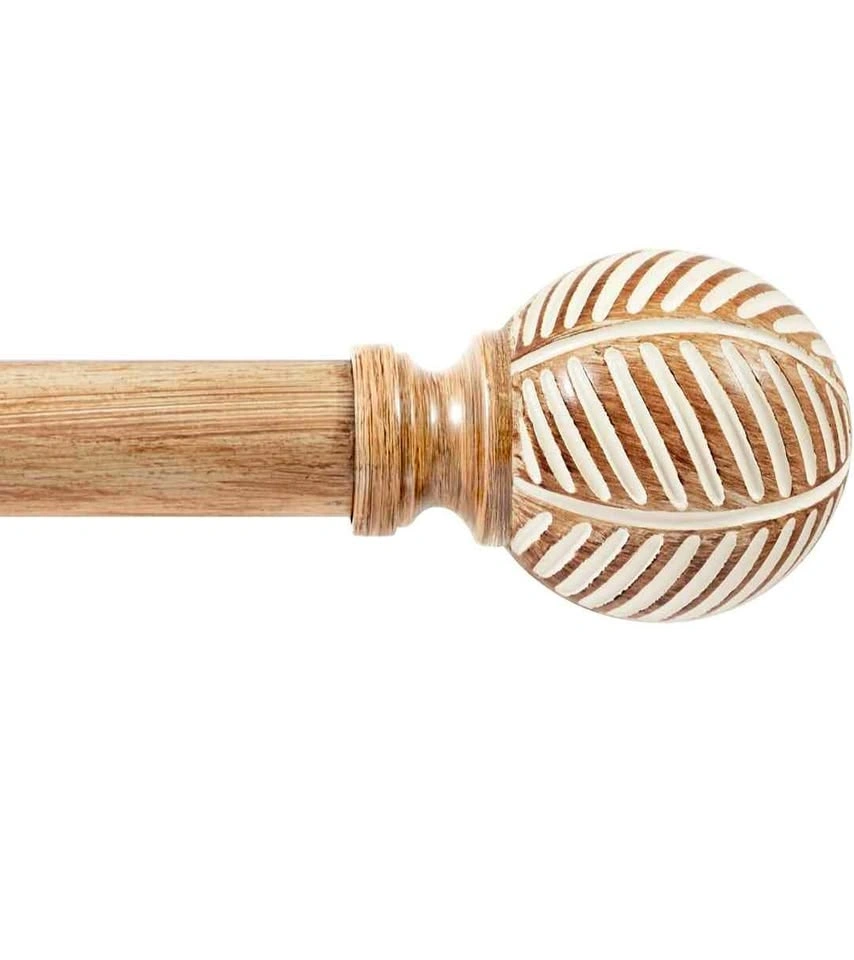 Curtain Rod Set (Artisanal Wood-Look)