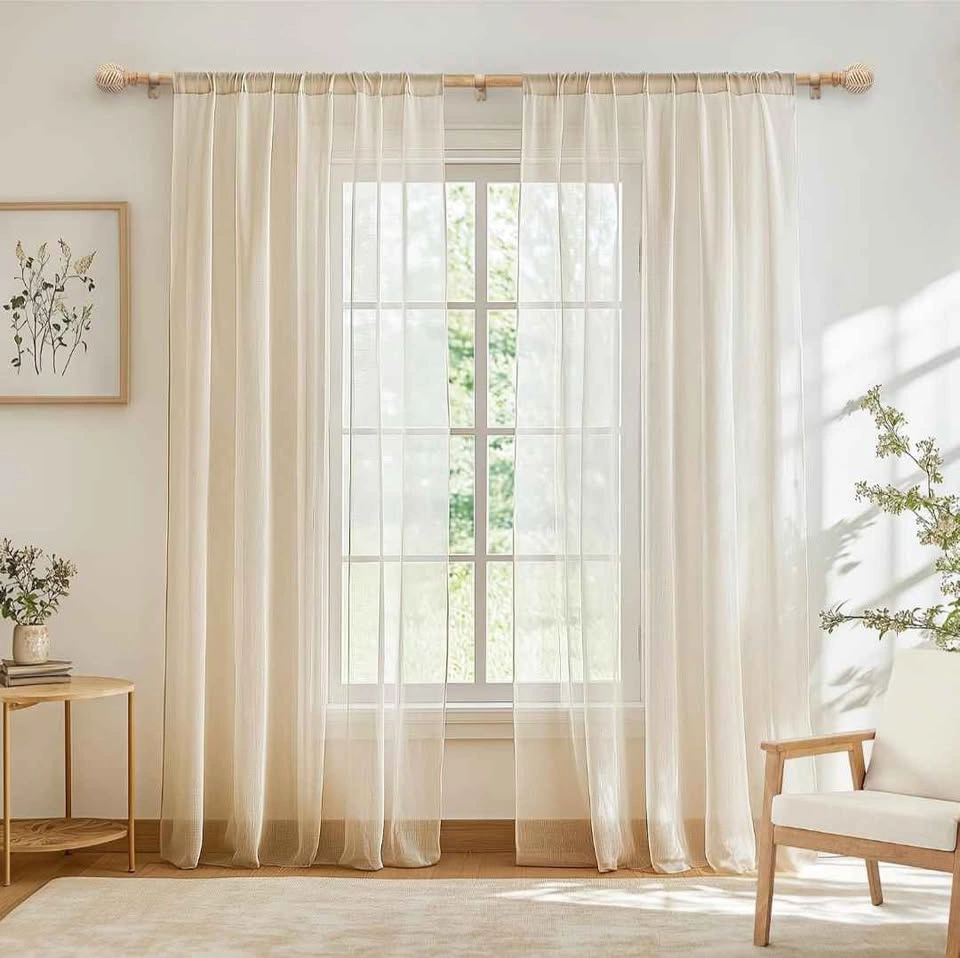 Curtain Rod Set (Artisanal Wood-Look) - photo 2