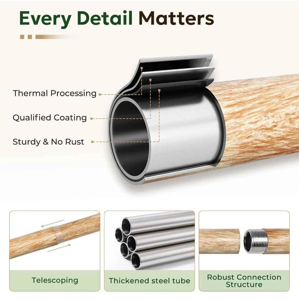 Curtain Rod Set (Artisanal Wood-Look) - photo 4