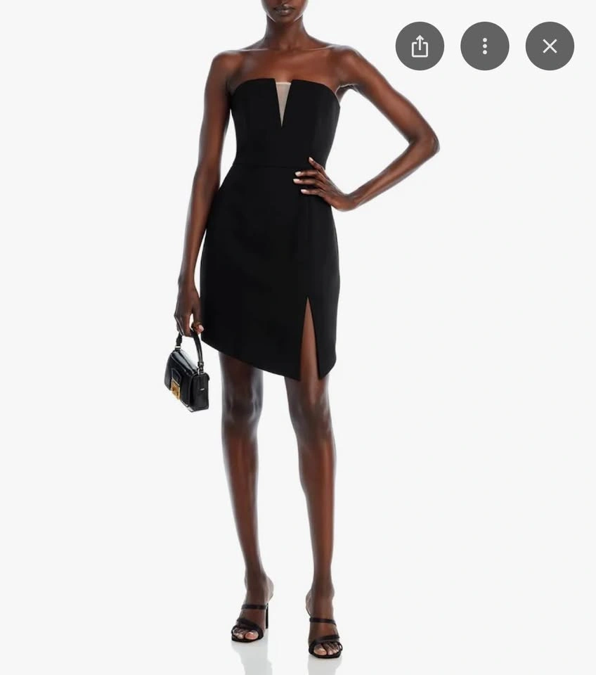 Likely Banks Strapless Mini Dress in Black, size 4 - photo 2
