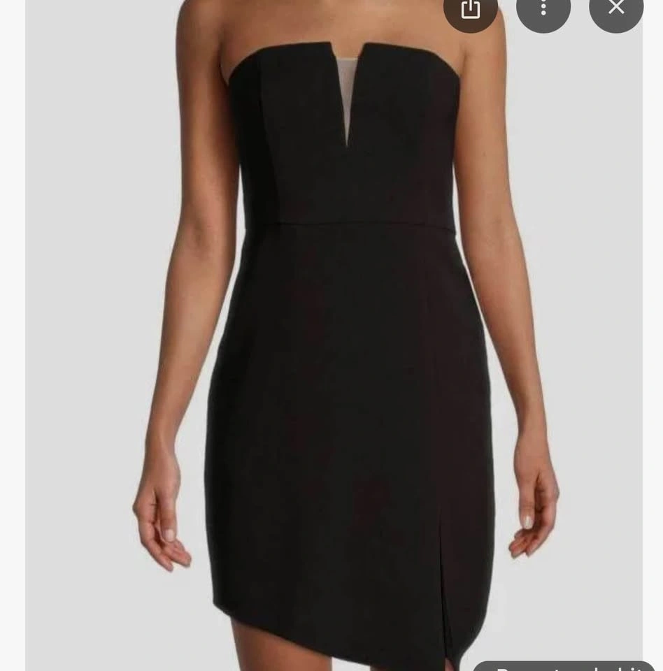 Likely Banks Strapless Mini Dress in Black, size 4 - photo 3