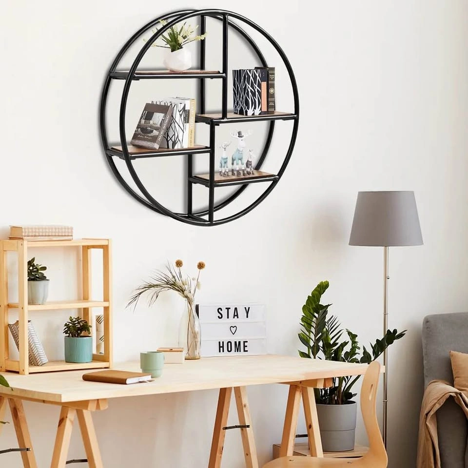 Hanging Storage Shelf Circular Wall-Mounted 4-Tier Rack - photo 5