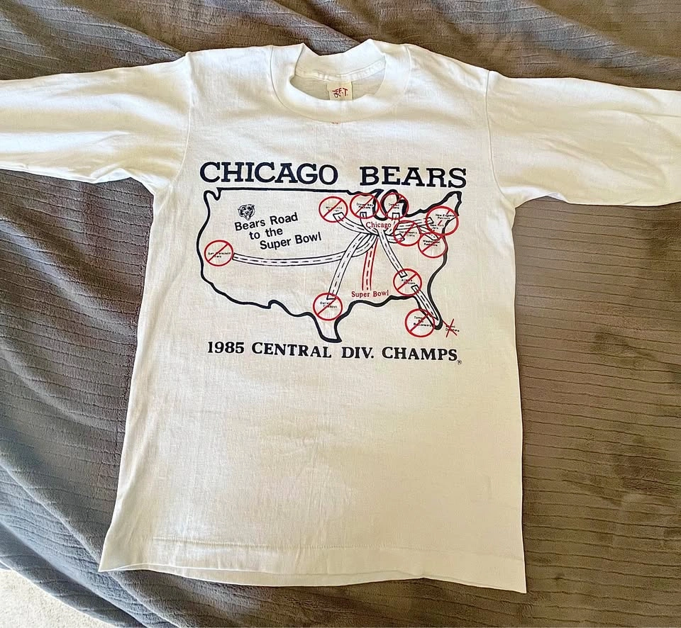 1985 Chicago Bears "Road to the Super Bowl" Long-Sleeve T-Shirt