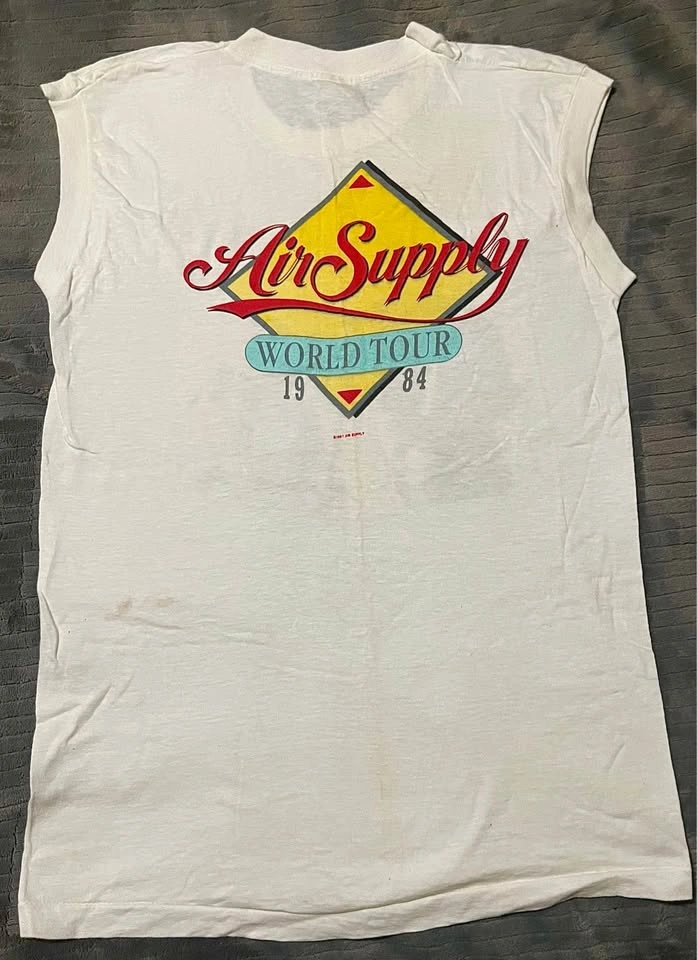 1984 Air Supply World Tour Concert Muscle T-Shirt & Program - photo 2