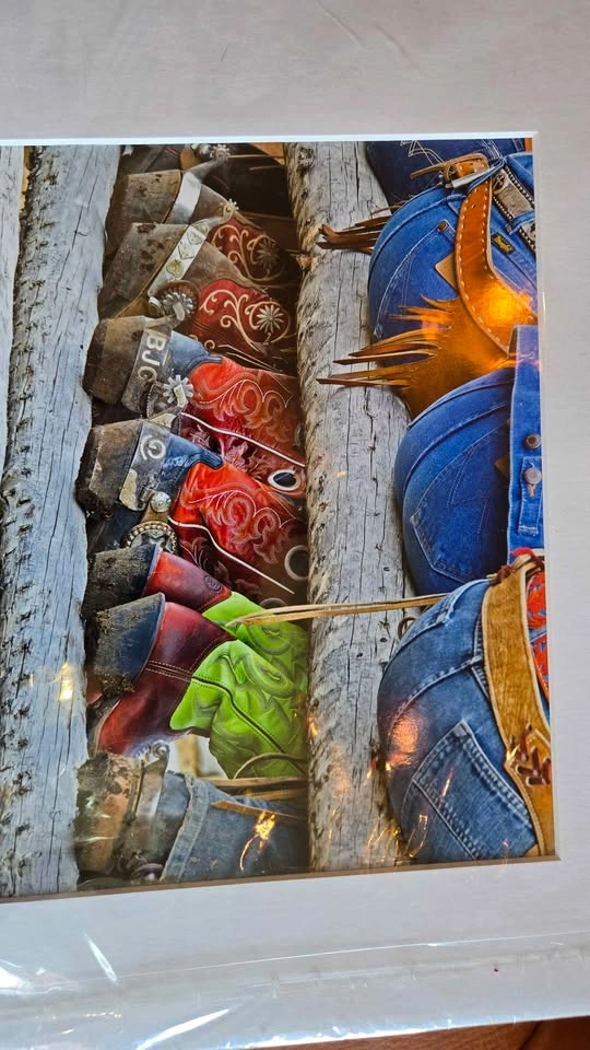 Matted Photo Cowboy Boots and Butts Art Photography - photo 2