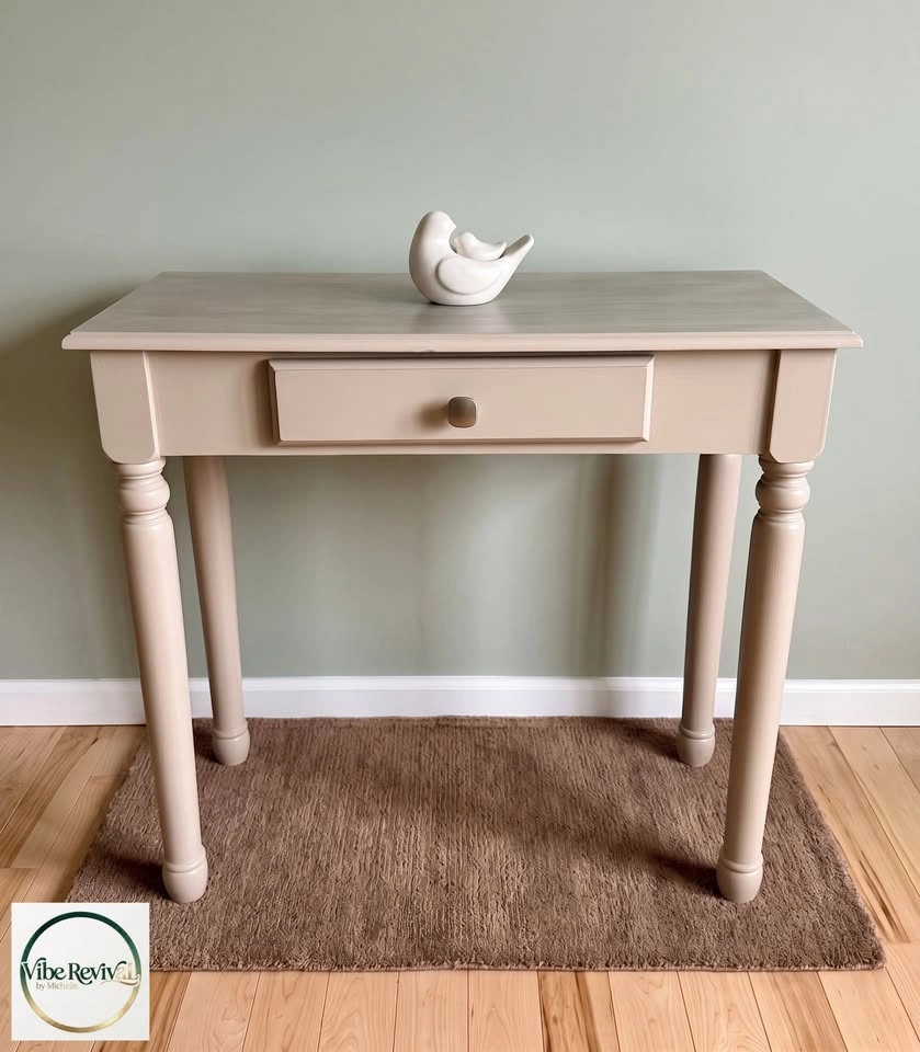 Elegant Farmhouse Entryway Sofa Table – Cathedral Taupe