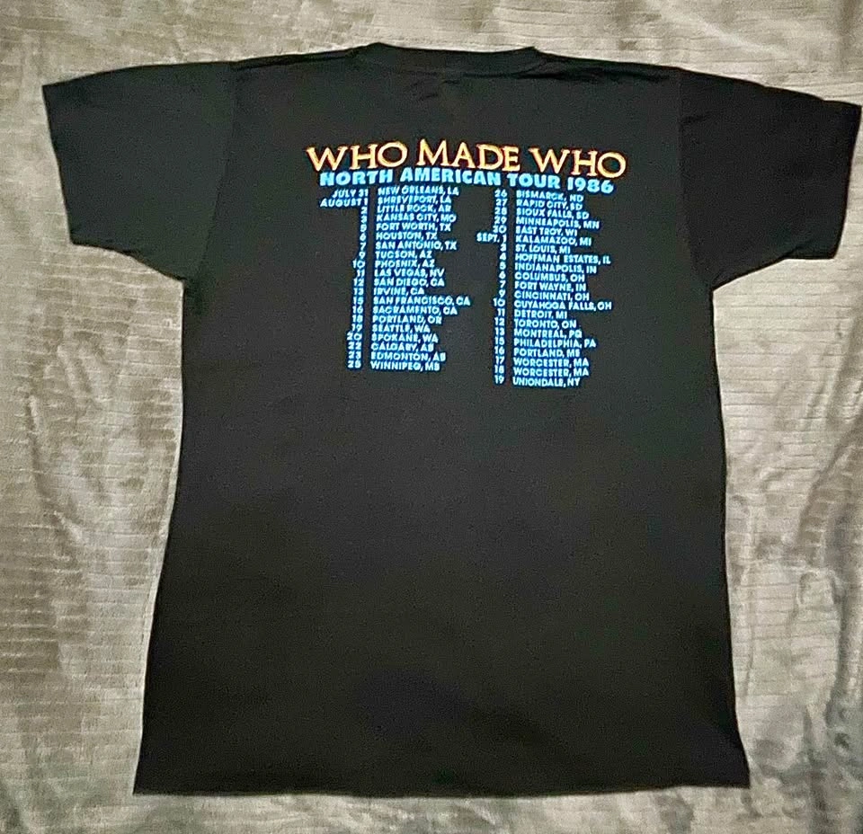 1986 AC/DC Who Made Who Angus Young T-Shirt - photo 2