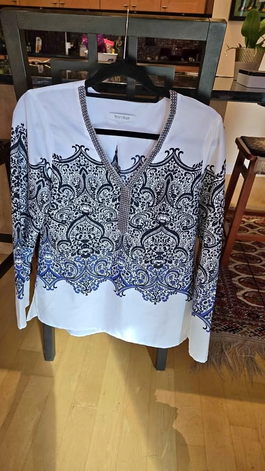 Vintage White House Black Market Tunic Top Medium